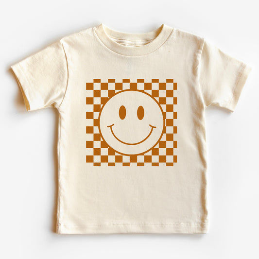 Smiley Face Checkered Tee | Toddler + Infant